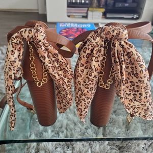 Cognac Dress heeled Sandal